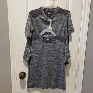 Athletic Works SET OF 2 Boys Core T-Shirt Size Medium 8/10 Gray NEW DriWorks